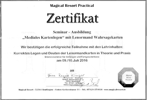 Zertifikat 2016