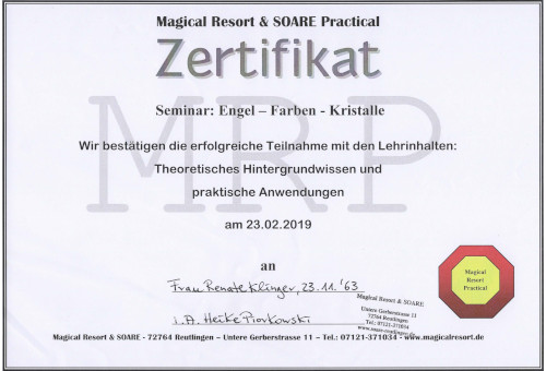 Zertifikat 2019
